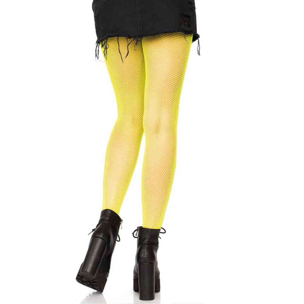 Leg Avenue - Nylon Fishnet tights - Yellow
